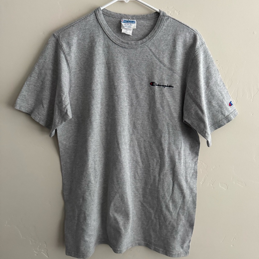 Men’s Champion Stitch Logo T Shirt - Large Gray
